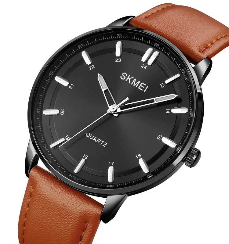 

SKMEI 1662 quartz watches guangzhou men wrist luxury genuine leather quartz watch