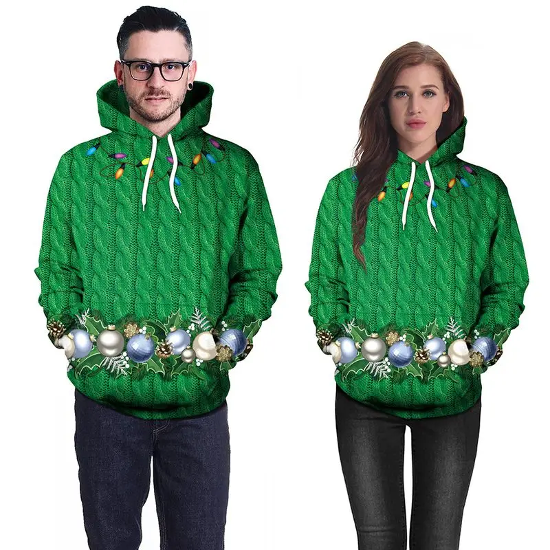 

Amazon Hoodie Bulk Christmas Bell Women'S Vintage Pull Over Green Hoodies & Sweatshirts Men Unisex Hoody Wholesale