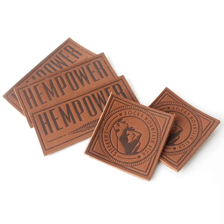 
High Quality Hot Stamping Custom Logo Embossed Real Leather Labels Patches for Jeans and Bags  (60136155108)