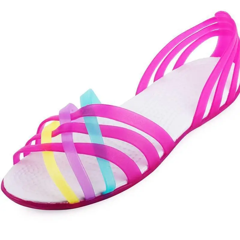 

New design fashion custom logo clear indoor slides sandals jelly slippers for ladies, 3 colors