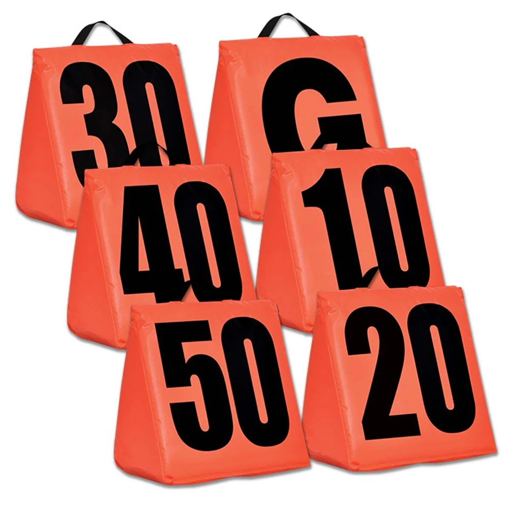 Yardage Markers Folding Weighted Football Sideline Yardage Markers