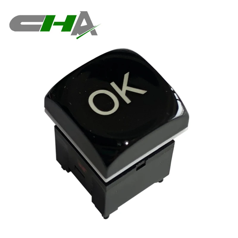 CHA 303 Series red green blue black Bi-color LED illuminated push button switch