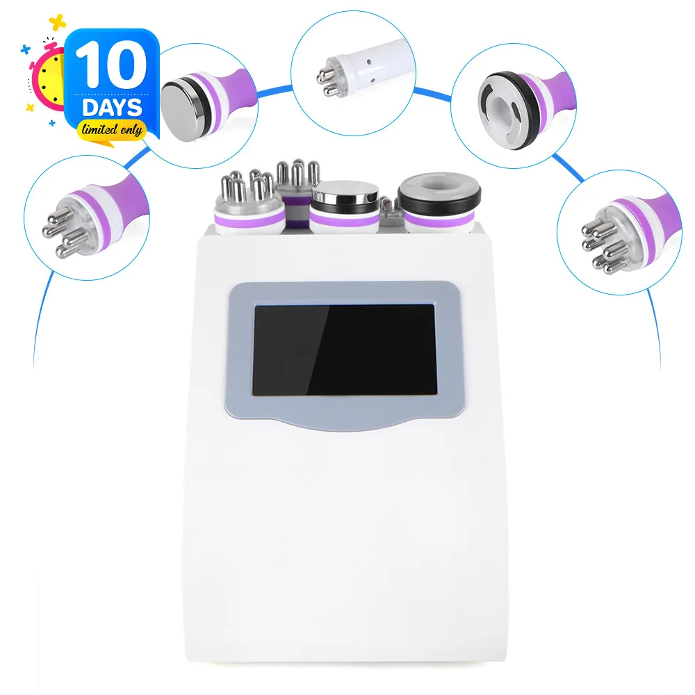 

5in1 Vacuum Ultrasound 40k Weight Loss RF Body Slimming Cavitation Machine Ultracavitador Slimming Machine, White