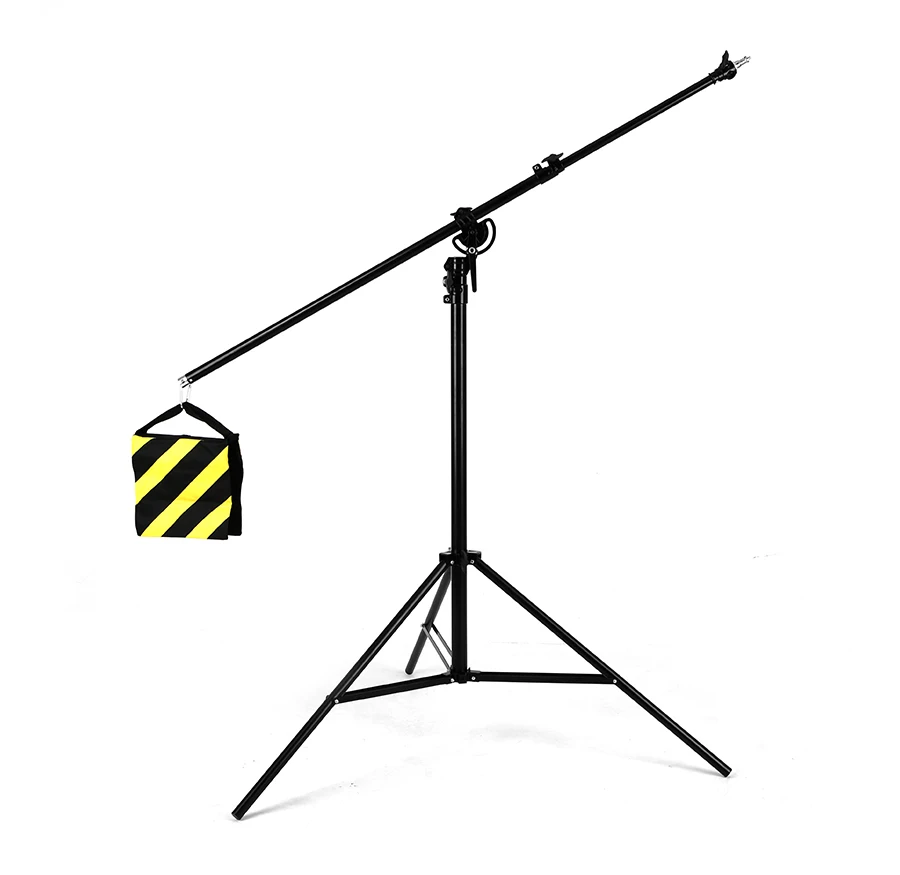 126" 320cm Two Way Rotatable Aluminum Adjustable Tripod Boom Light
