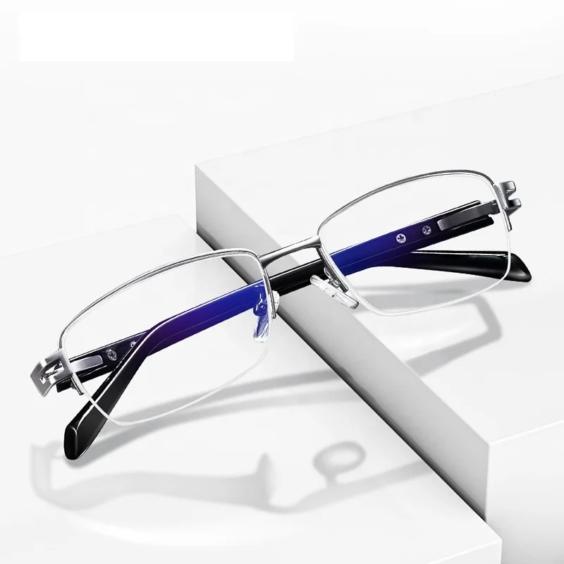 

New anti-Blue light reading glasses 2020 fashion metal frame anti-fatigue reading glasses HD reading glasses for men and women, As you see