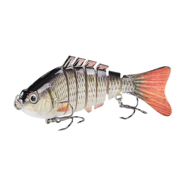 

7 segment swimbait harten 4 zoll sunfish whosale angeln lockt sunfish ABS lures, Realistic and natural