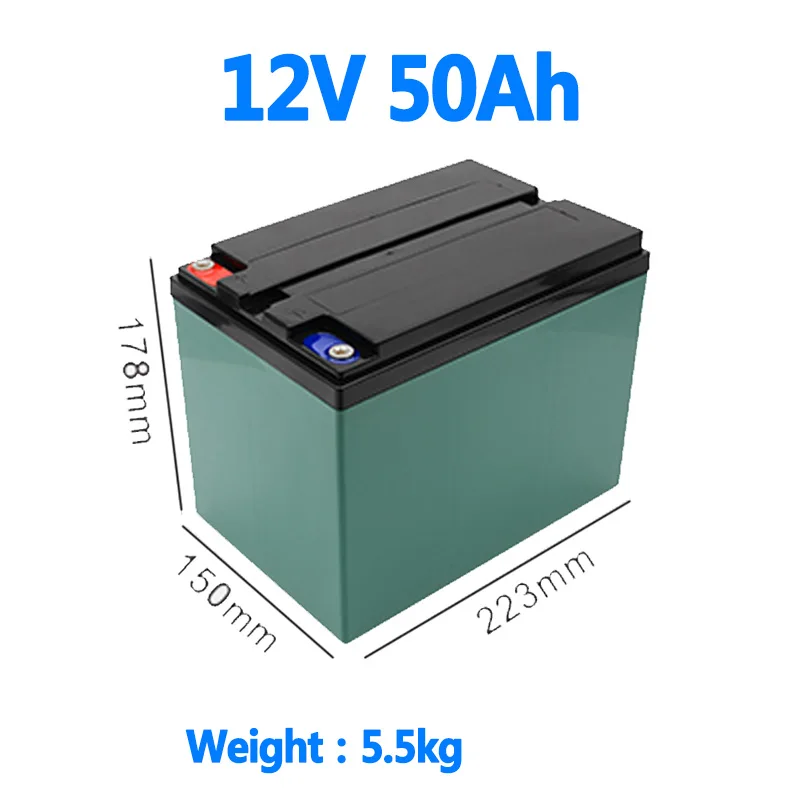 Lifepo 4s 3.65v Cells 12v 30ah 50ah 60ah Battery Pack Built-in 50a Bms 