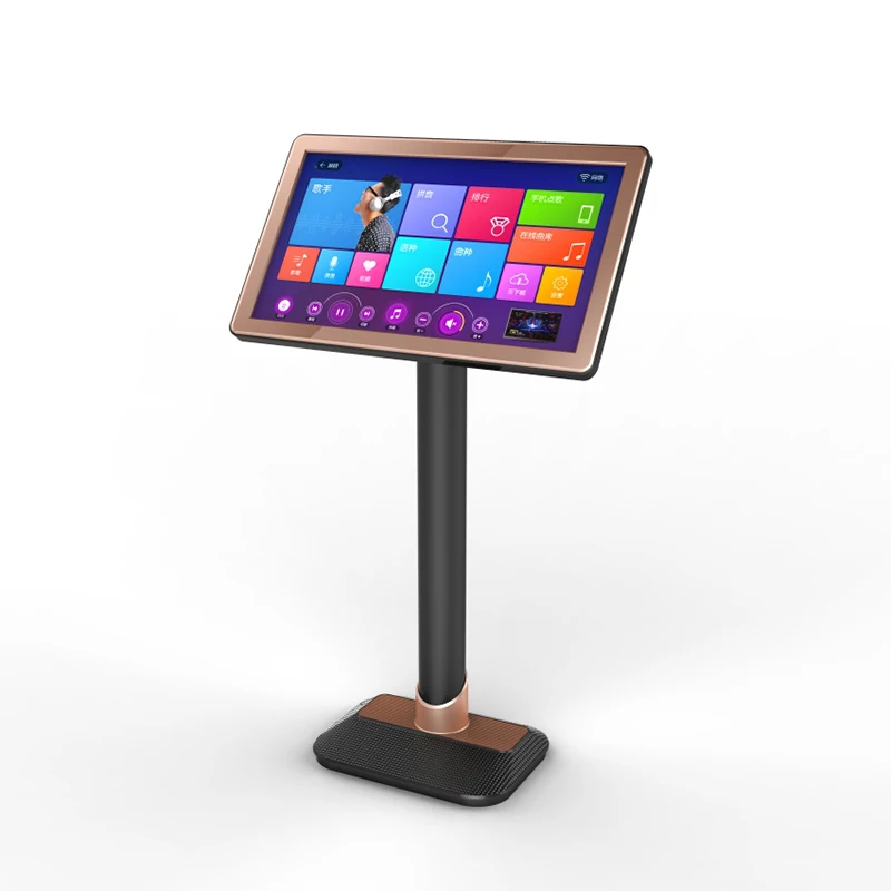 

Professional 19.5 inch wall karaoke touch screen KTV with holder stand desk metal IR touch screen, Blac