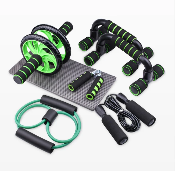 

Wholesale Gym Fitness Equipment Multifunction Exercise Roller AB Abdominal Wheel grip set, Blue,green