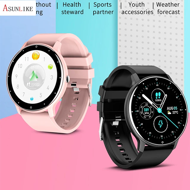 

2021 Smart Watch ZL02 Full Touch Control 1.3 inch Screen ECG Bracelet Heart Rate Monitor Sport Reloj Smart Smartwatch