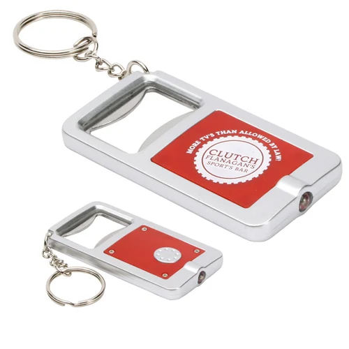 
Promotional LED Torch Bottle Opener Key ring with Aluminum Material 