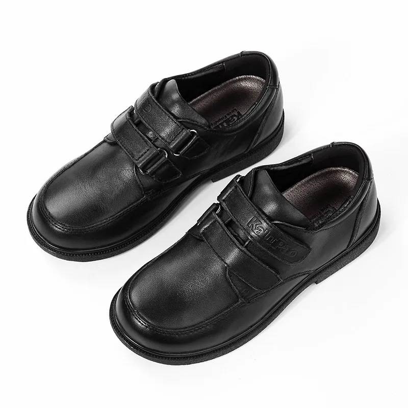 

Kalupao Hot Sale Customised Black Leather Hard Boys School Shoes