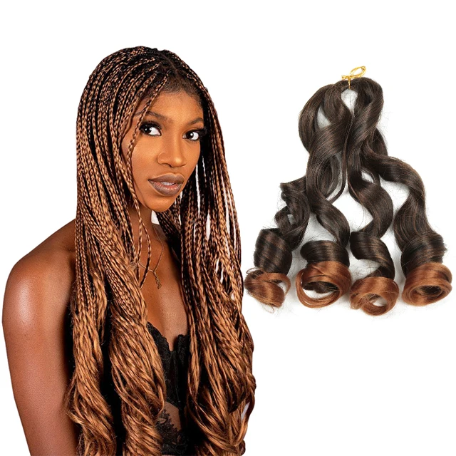 

Loose Wave Pre Stretched Crochet Braids Hair Wavy Synthetic Braiding Hair French Curl Braids Extensions