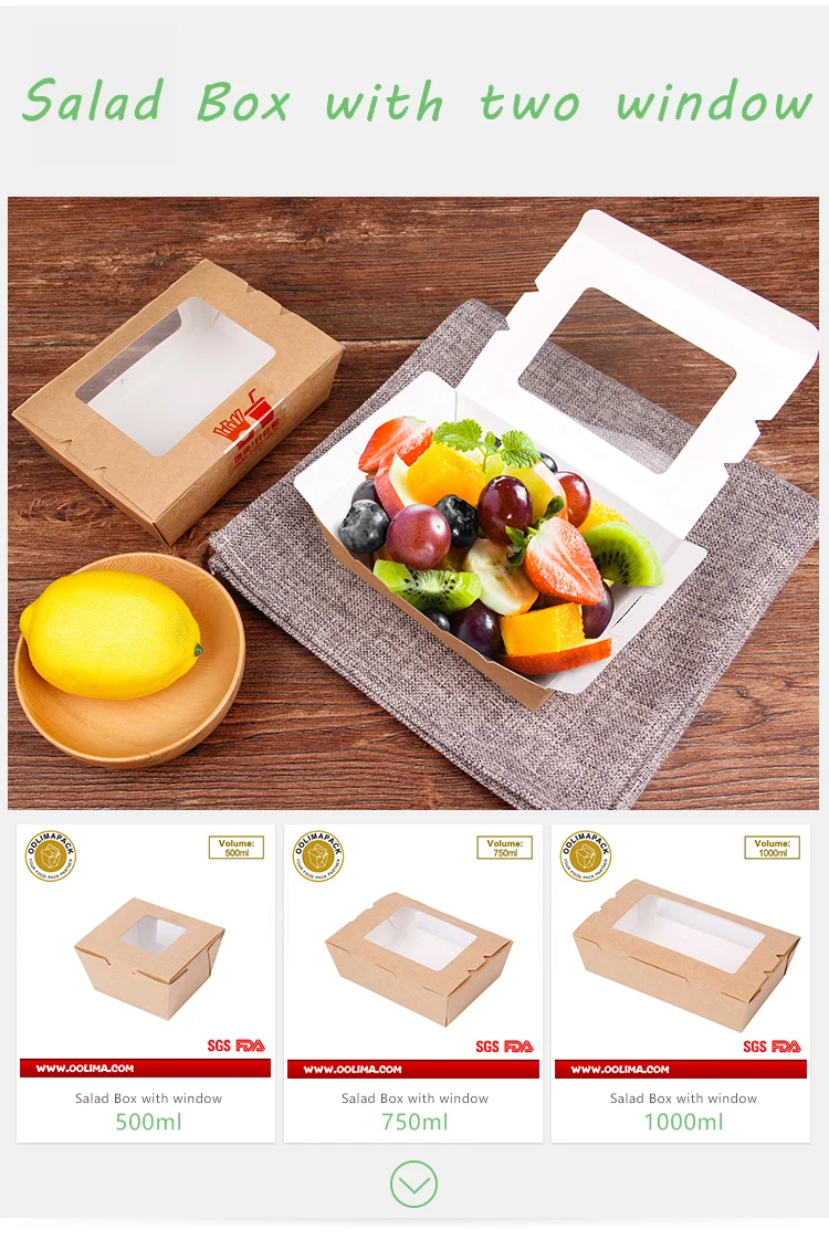 Biodegradable And Compostable Disposable Pla Coated Paper Fast Food