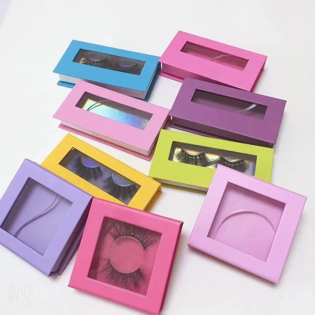 

2021 new arrival lash boxes wholesale pink lash boxes empty eyelash packaging box lashes3d wholesale vendor 25mm, Black color