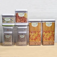 

Plastic Keep Fresh Container Box Stackable Airtight Food Storage Container Airtight Clear Rectangle Plastic Container Set