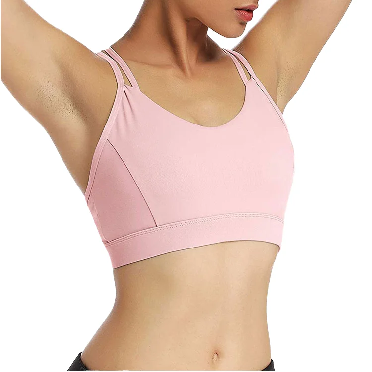 中等支撑Spandex Nylon Sports Bra