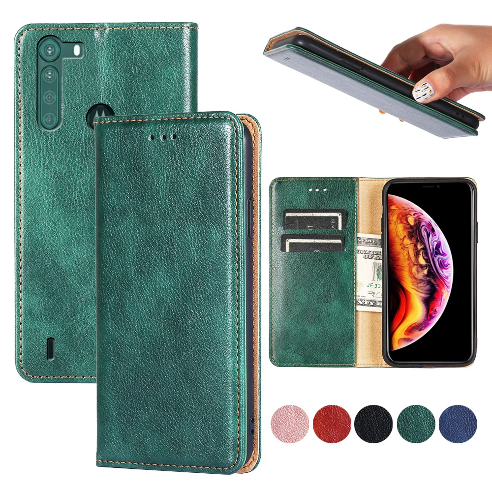 

Book Case for Motorola Moto One Fusion Plus,Leather Flip Wallet Mobile Case for Moto One Hyper Vision Marco Pro Zoom, 5 colors for your choose