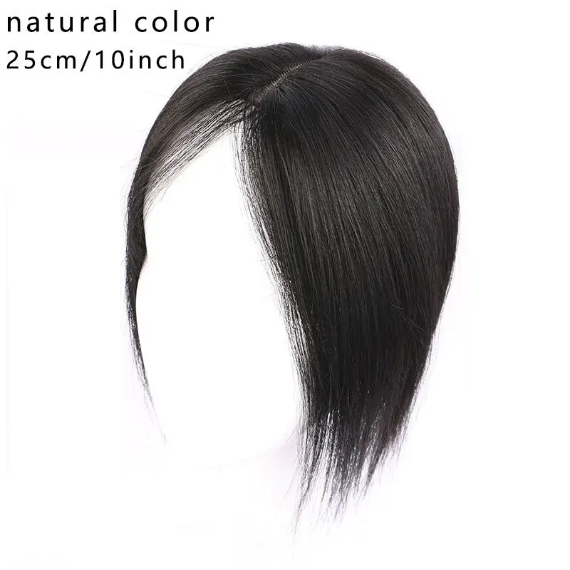 Human Hair Toppers Cuticle Intact Virgin Hair Clip in Toppers Hair Replacement System Swiss Lace Base Toupee Hairpiece for Women