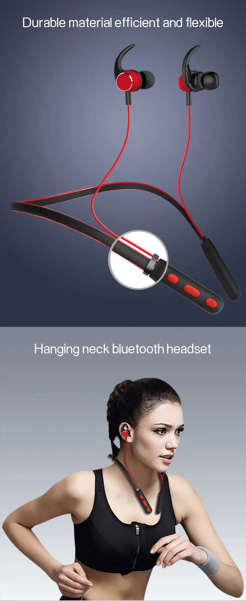 New Trending Wireless Bluetooth Headphones IPX7 Waterproof Bluetooth Earphones with Magnetic Connection Sport Earbud for Running