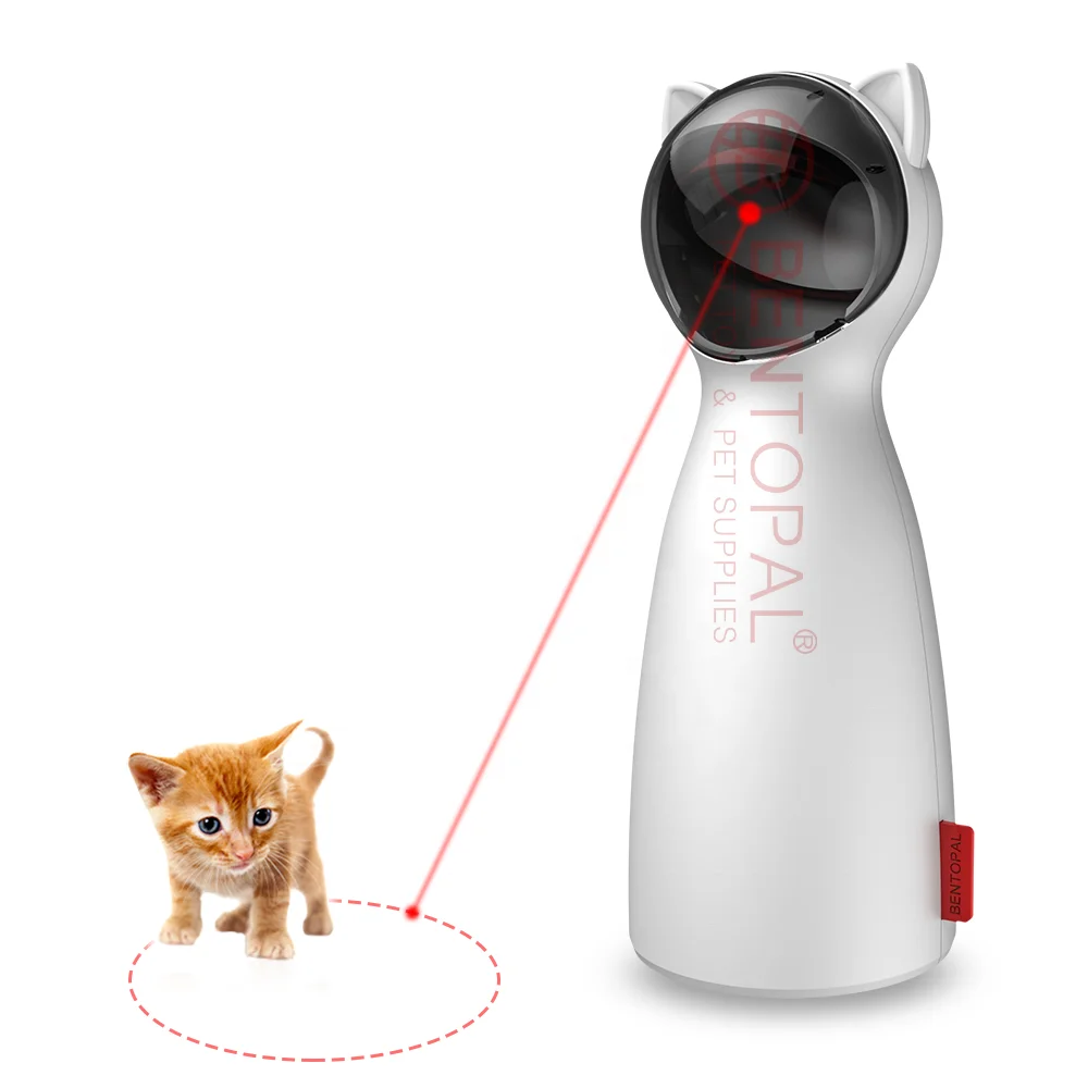 

Automatic Rotating Laser Pet Cat Toy Interactive Fun For Cats Exercise Entertainment Training Tool Interactive Cat Toys, White