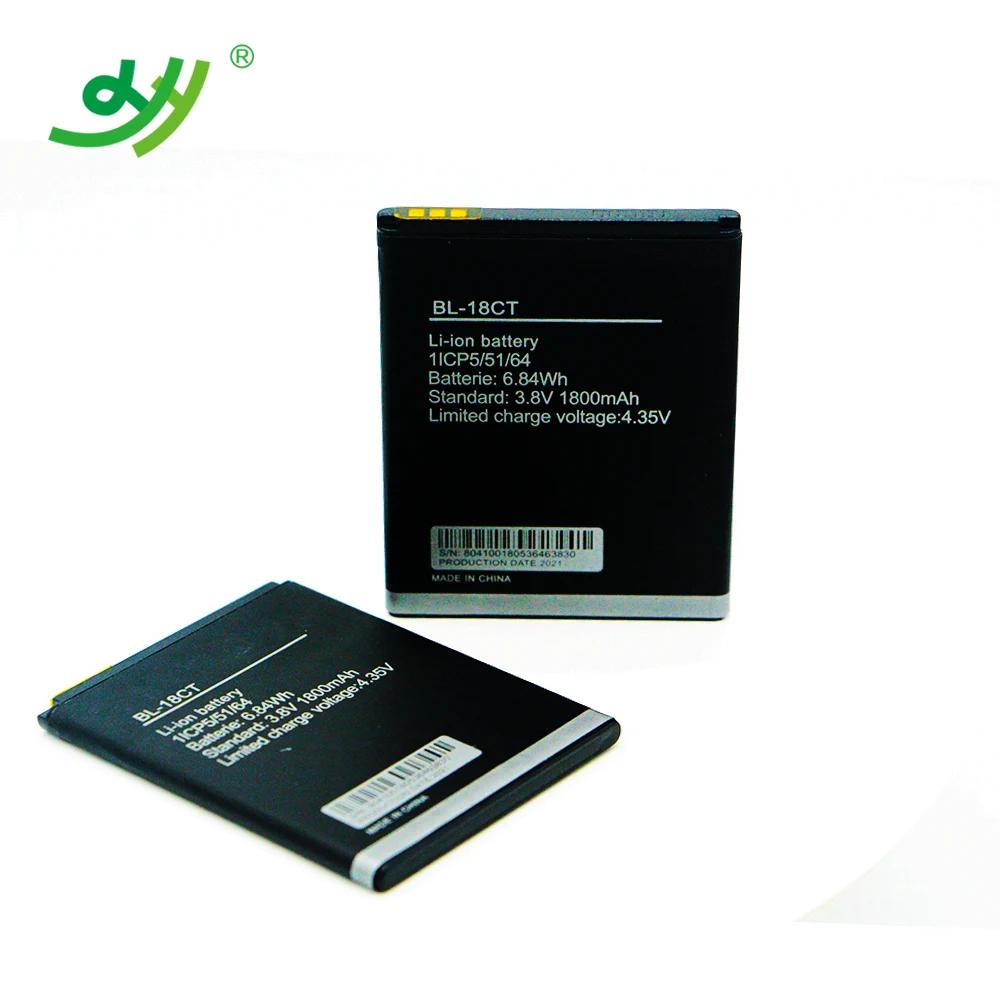 

New Oem Replacement Original Li-ion Lithium 3.8v 1800mah Mobile Phone Battery For Tecno Y3 Y4 R5 18ct Bl-18ct Batteries, Black, environmental protection green