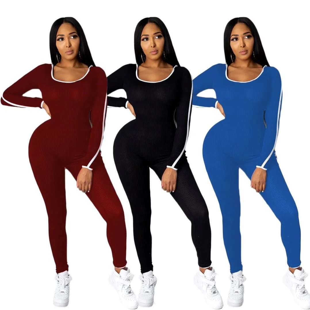 

Awl5819 Fall Ladies Fashion Jumpsuits Women Jogging Solid Color Hooded Long Sleeve One Piece Jumpsuit