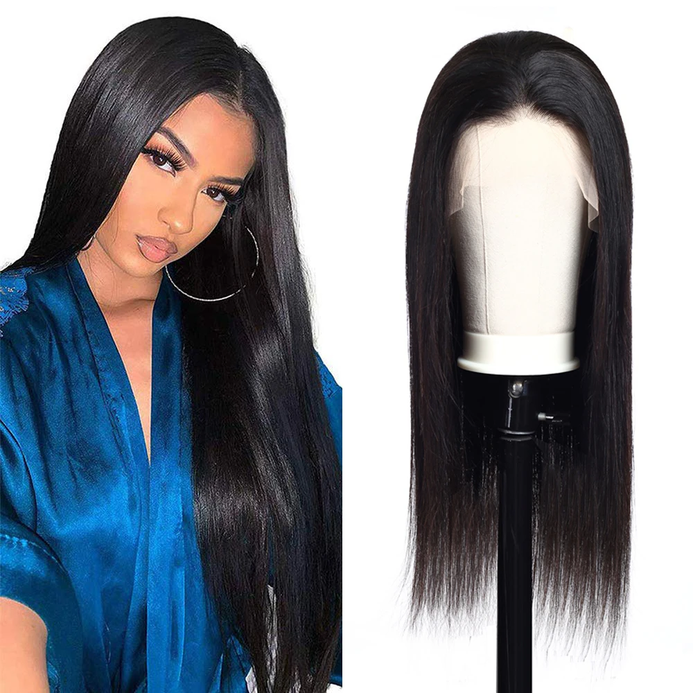 

Wholesale High Quality 150% 180% Density 13*4 HD Lace Pre Plucked Human Hair Lace Front Wigs For Black Women Natural Hair Wig