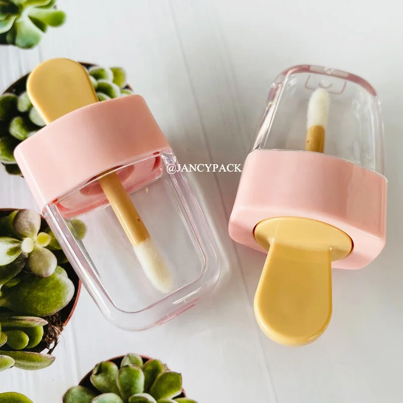 Jancy Pack Wholesale Cute Popsicle Lip Gloss Container Pink Green Blue