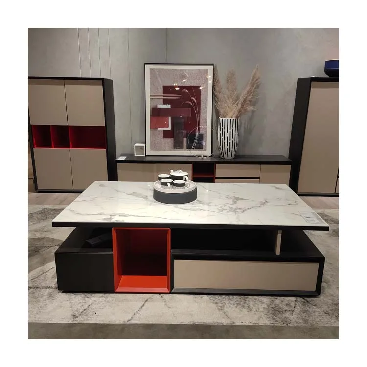 

Luxury Furniture European Style Tv Stand for Living Room in stock MDF TV Stand, Customized color