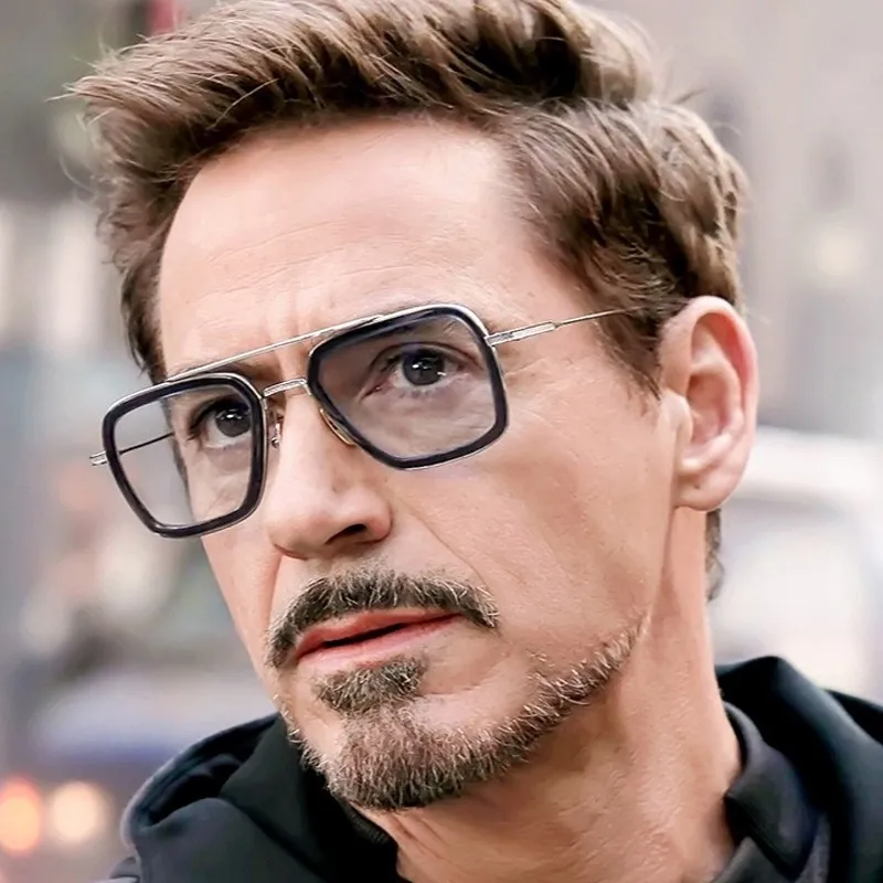 

2021 fashion high quality iron man tony stark designer fishing metal glasses sunglasses, 7 colors
