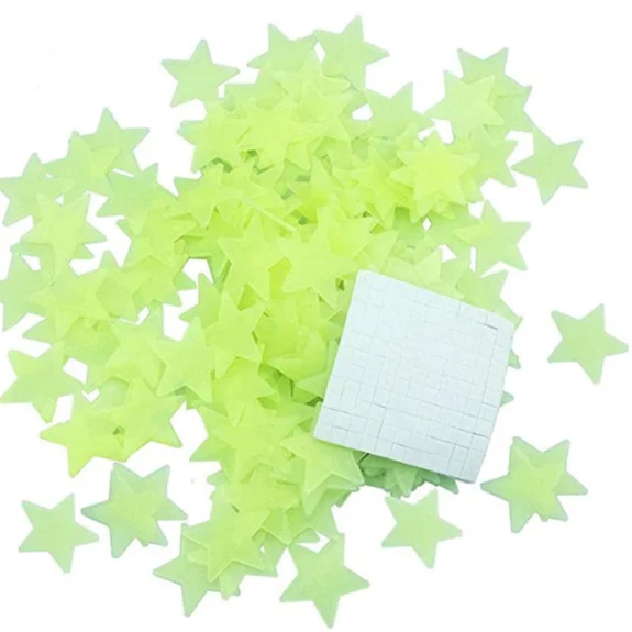

Wall Stickers Wall Stickers 100Pcs 3cm Star Luminous Fluorescent Wall Stickers Home Kid Room Decoration, Blue, pink, green