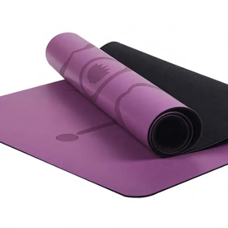 

Hot Professional Custom Printed Eco Friendly Non Slip Sweat Absorption Leather Exercise Mat PU Natural Rubber Yoga Mat, Purple, pink, blue, black, green, grey or customized