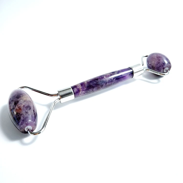 

Large Quantities Anti Aging Massage Amethyst Facial Roller With Box