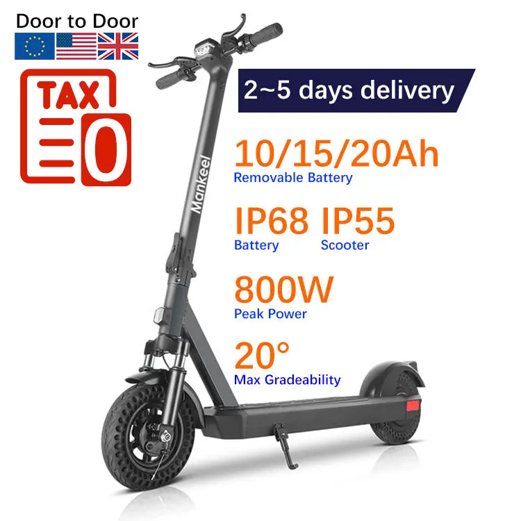 

Mankeel Pioneer Private 48v Electric Scooter Waterproof 500W 10 Inch Scooter Electric Replacement Battery Scooter for Adult