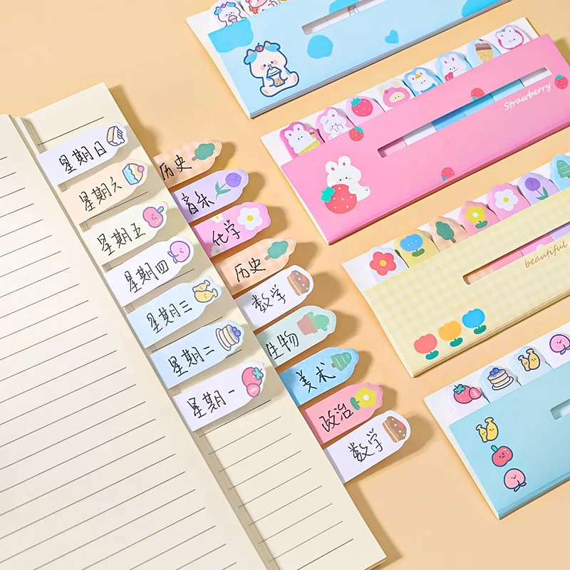 

Cartoon kawaii animal printing memo pad school kids sticky notes custom set