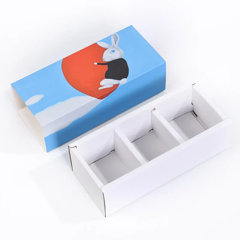 
DIY Sliding Food Cookies Packaging Boxes Paper with Sleeve and Dividers 