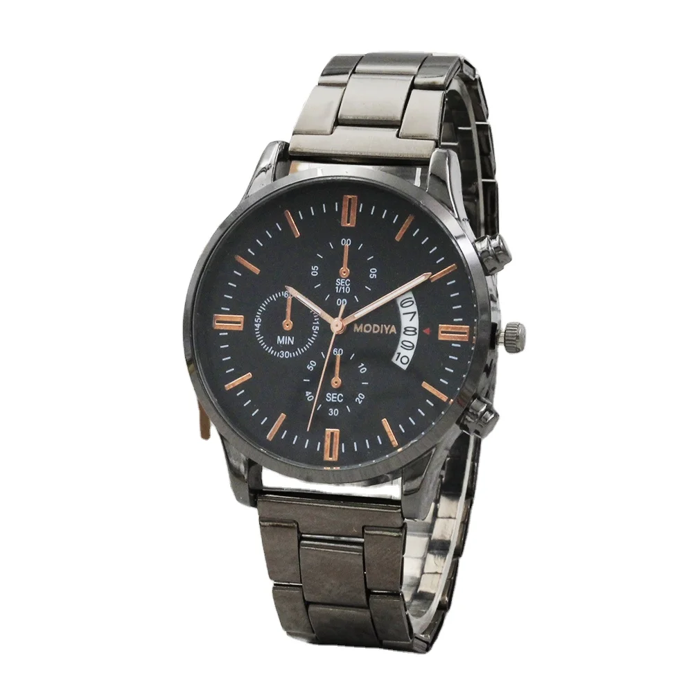 

Stainless Steel Mesh Belt For Men Wholesale Fashion Design Watch Black Business custom Men Wristwatches quartz watches black