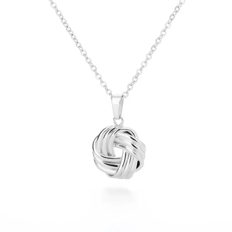 

New Fashion Unique Stainless Steel Pendant Necklace Simple Gold Plated Necklace Chain For Gift, Gold/silver