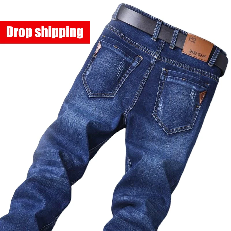

Men Summer standards slim fit jeans with five pockets plus size men's jeans