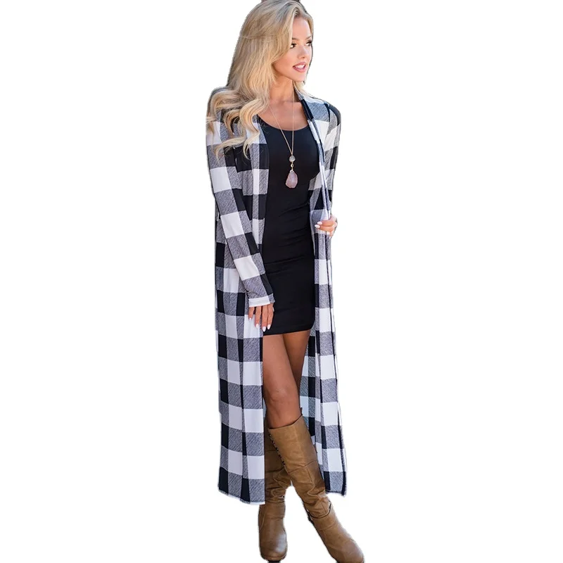 

Ladies Fashion thin Knitted Long Sleeve long cardigan for womens cardigans casual Tops, Picture