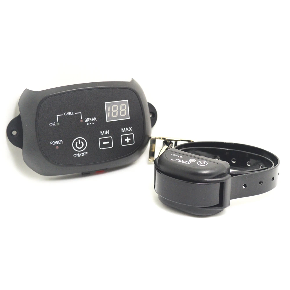 

Wired pet electronic fence remote dog training collar pet training products, Black
