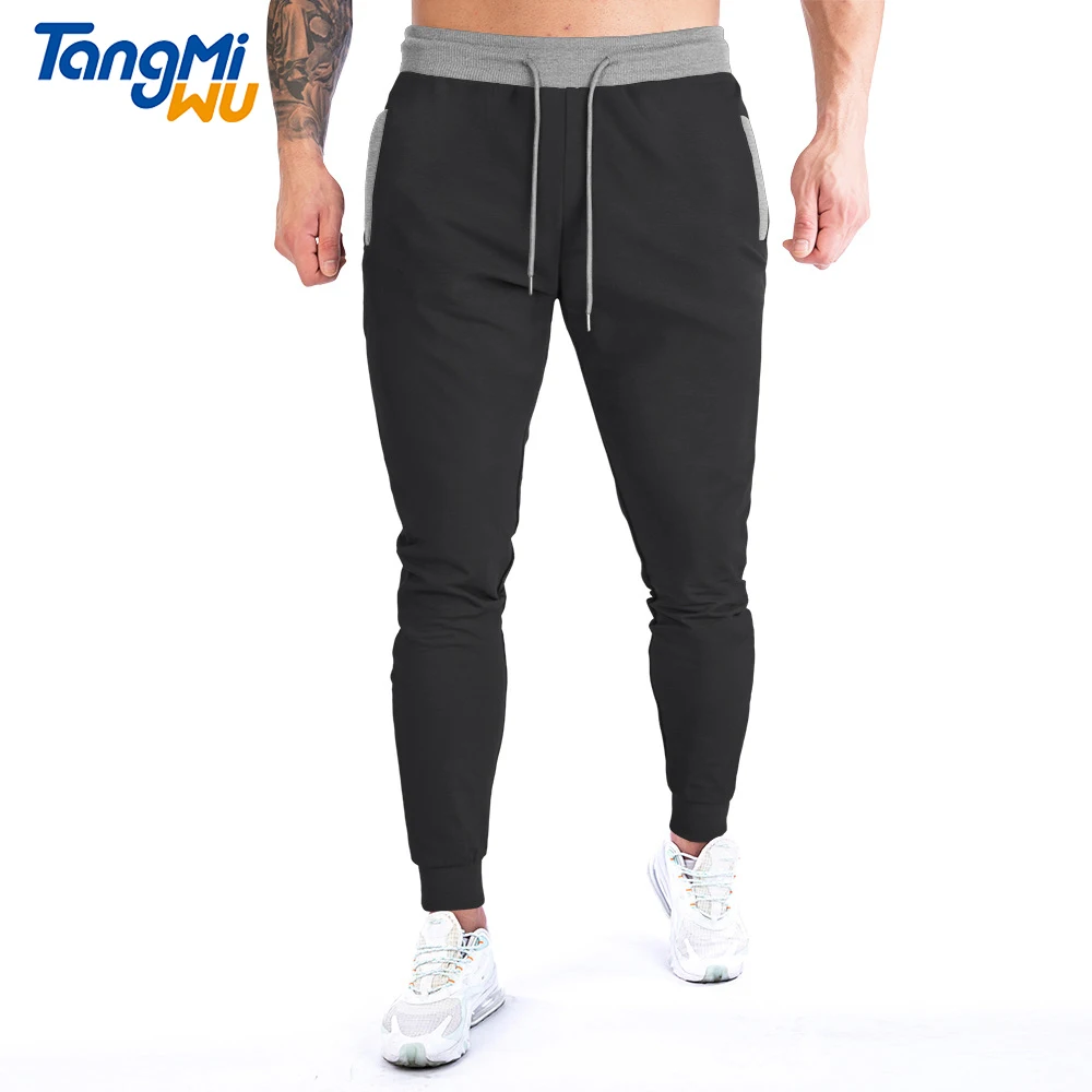 

TMW Wholesale 2021 autumn men's trousers stretch cotton pantalons pour hommes men thick sport skinny sweat pants