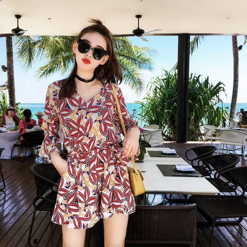 

2020 Wholesale New Design Women Fashion Rompers Ladies Casual Floral Summer Wear Jumpsuit