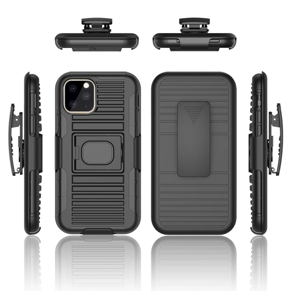 

For iphone 11 armor cell phone case holster belt clip mobile phone cover for iphone 11 pro max