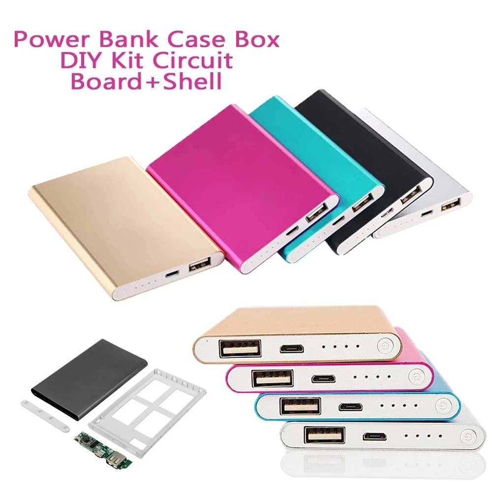 

Portable 4000mAh Power Bank Case Box DIY Kit Circuit Board+Shell For Smartphone USB Charging Storage Case Drop Shipping 2021, Oem/ pink/blue/white/gold