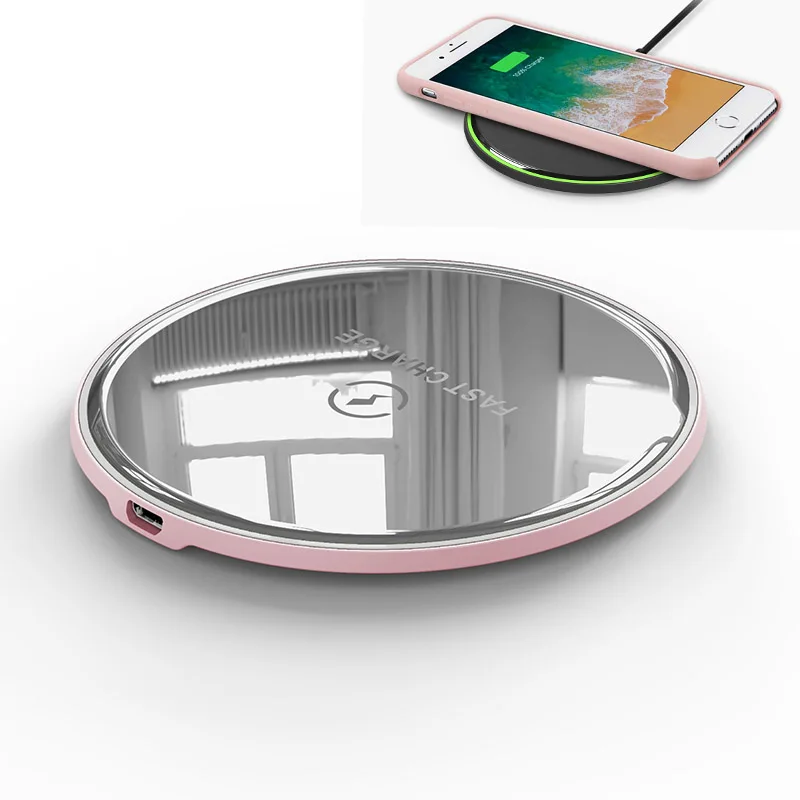 

Qi Wireless Charger 10W Fast Charging For iPhone 8Plus 8 XS XR For Samsung S10 S9 S8, Multi colors