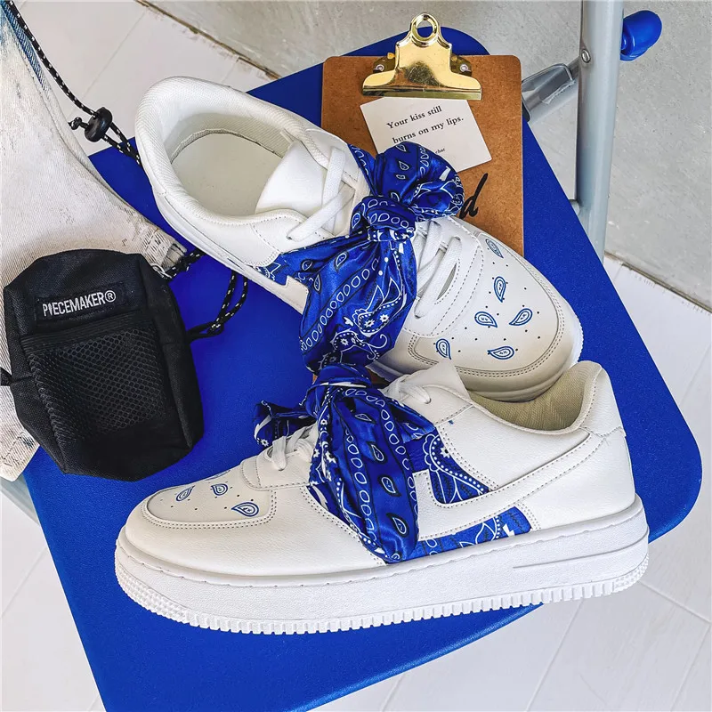 

JM032 Bandana print shoes summer spring paisley casual mens tennis shoes men's fashion sneakers, Pictures