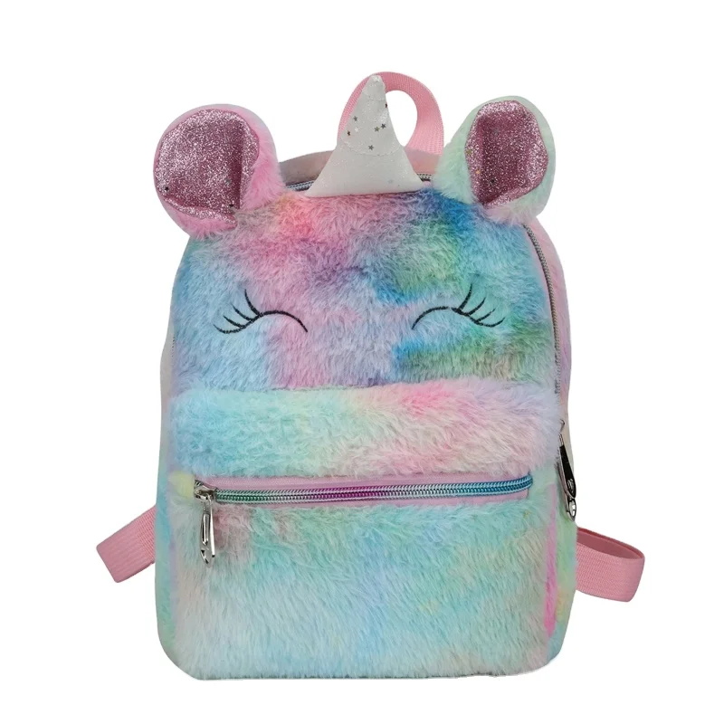 

Wholesale Custom Fashion Kids Unicorn Bag Cute Plush Fanny School Bag Cute Unicorn Backpacks For School Children, Customized color