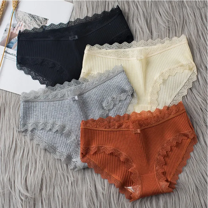 

Lingeries Seluar Dalam Wanita Ladies Breathable underwear celana dalam lace cotton Women Panties